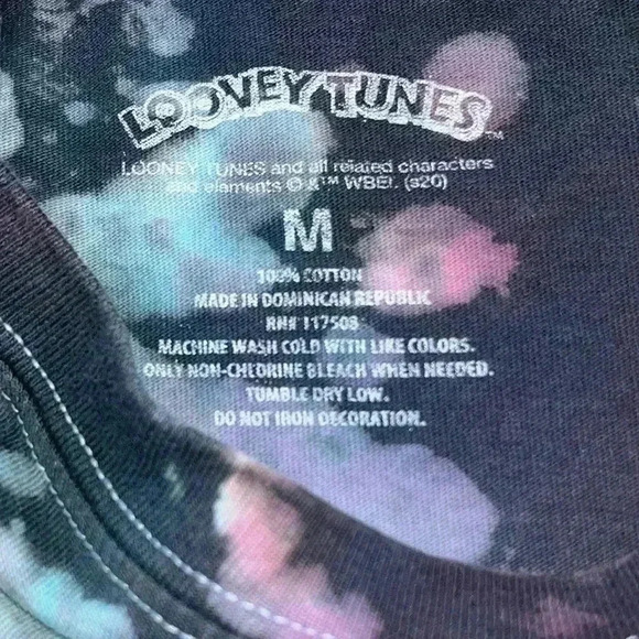 Acme Looney Tunes Graffic novelty tee t-shirt bleach splattered - Picture 3 of 4